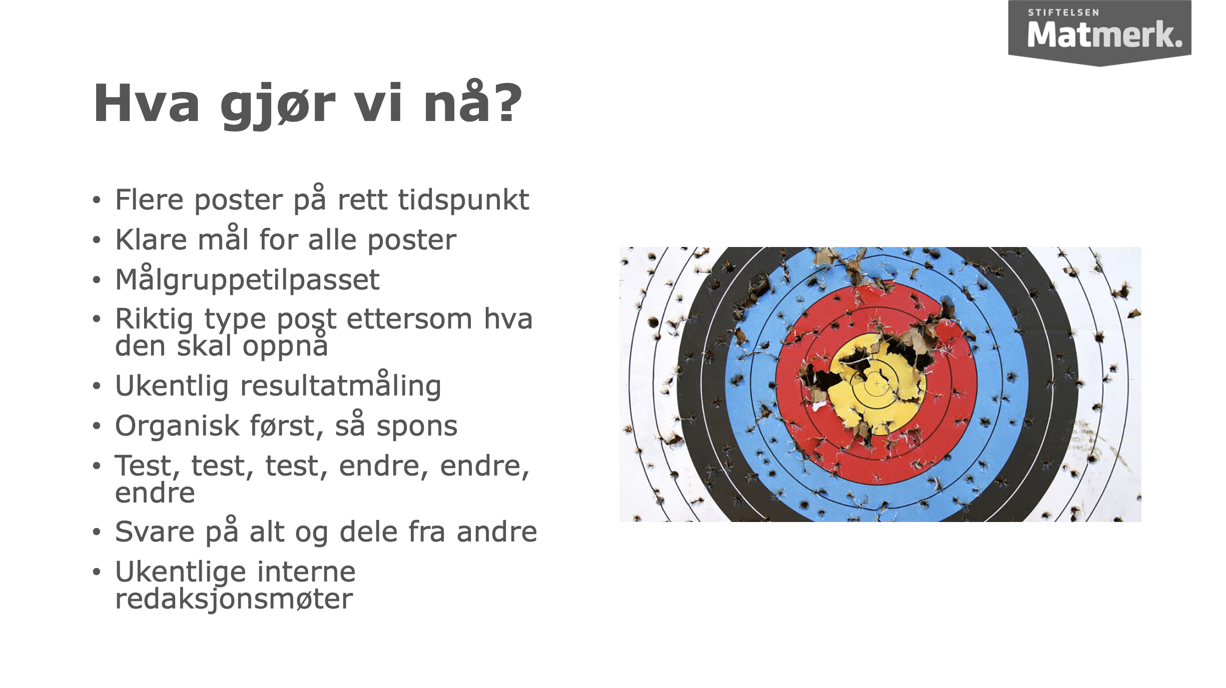 Skjermdump av oppsummering Matmerk gjorde etter endt worskhoprekke med VU.